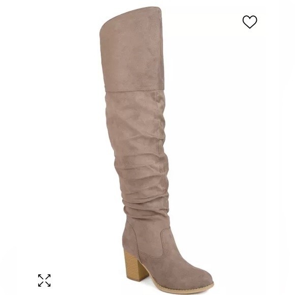 Journee Collection Shoes - Journee Collection Ruched Taupe Boots